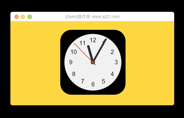 js css3扁平化APP图标时钟动画