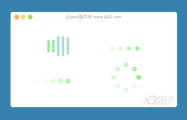 纯css3制作绿色loading加载动画特效