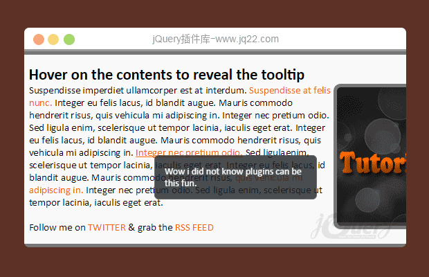 jQuery提示插件jQuery.toolTip.js