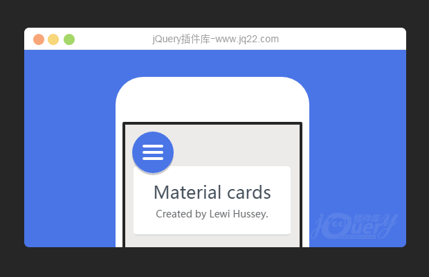 简单的Material Design风格手机App菜单特效