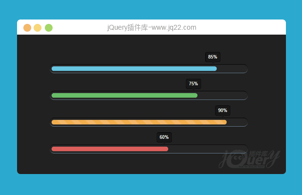 bootstrap彩色斑马进度条