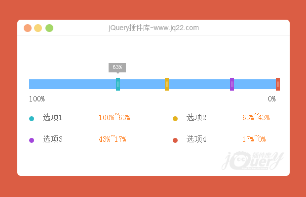 jQuery互相限制边界的多滑块选区