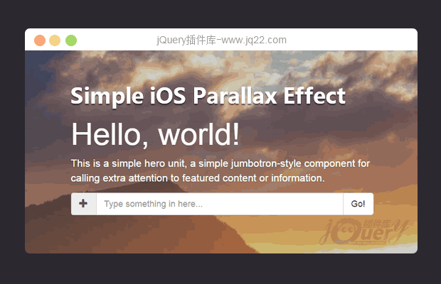 jQuery背景视差插件ios-parallax.js