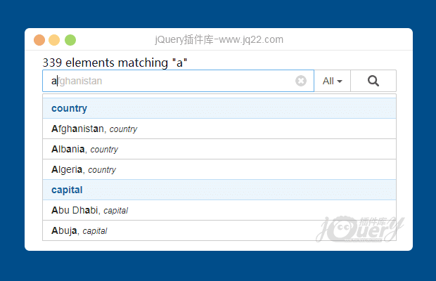 jQuery自动补全插件jQuery Typeahead