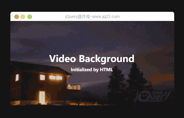 jQuery背景视频插件Vidbg.js