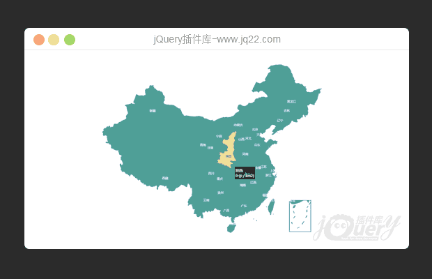 echarts中国地图联动
