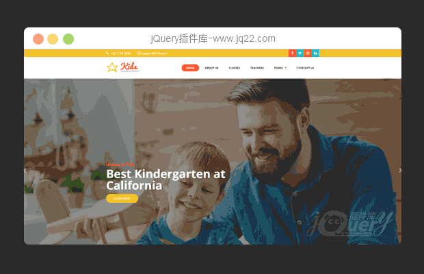 儿童教育类网站响应式模板