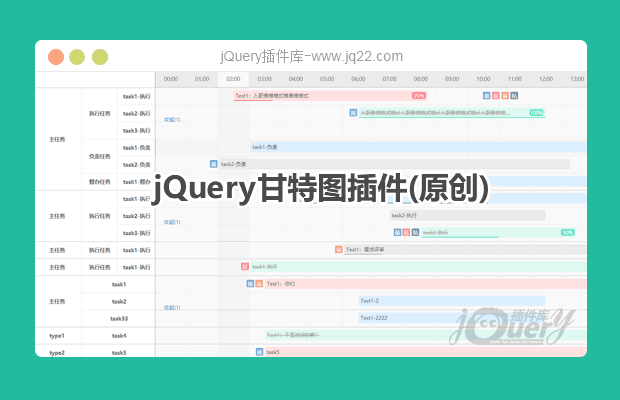 jQuery甘特图日程图横道图插件(原创)