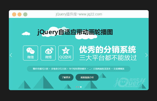 jQuery自适应带动画轮播图