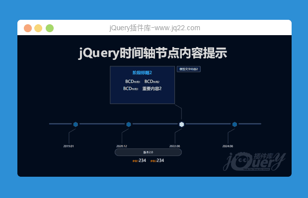 jQuery时间轴节点内容提示