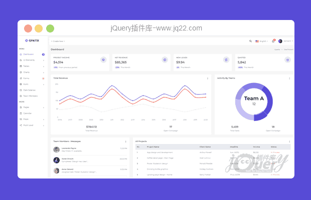 jQuery bootstrap响应式后台管理模板