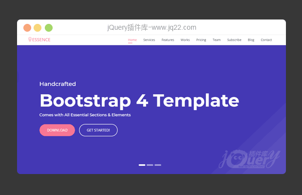 jQuery bootstrap单页网站模板