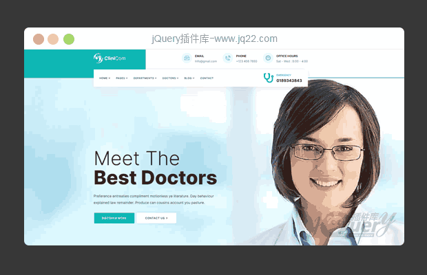 jquery bootstraps响应式医疗服务类网站模板