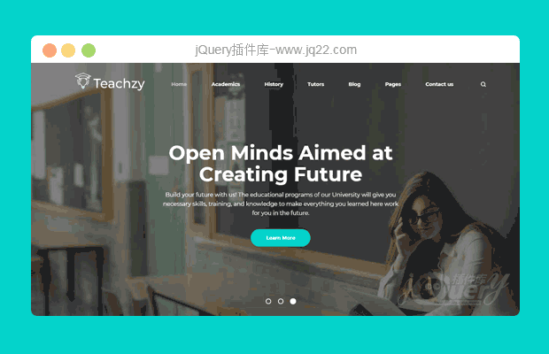 jQuery响应式教育类网站模板