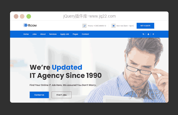 jquery bootstraps响应式IT招聘类网站模板