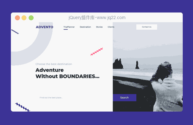 jquery bootstraps响应式旅游摄影类网站模板