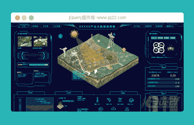 农业监测大数据指挥舱模板(原创)