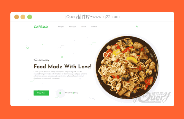 jquery bootstraps响应式餐饮类网站模板