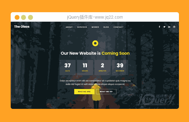 jQuery bootstraps响应式倒计时类网站模板