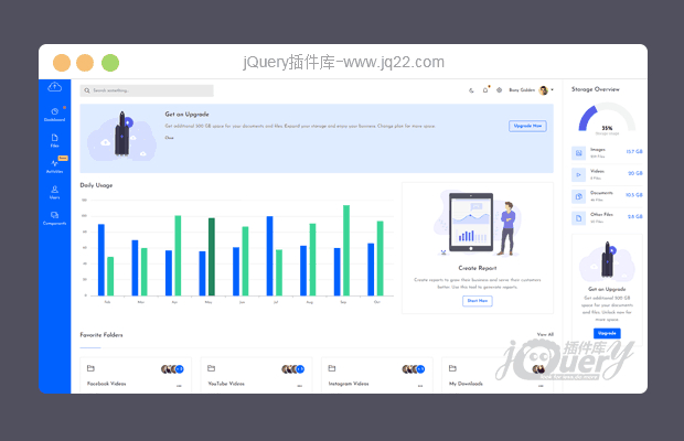 jQuery bootstraps响应式后台管理模板