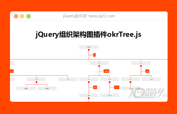jQuery组织架构图插件okrTree.js