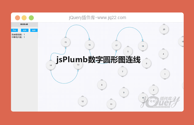 jsPlumb数字圆形图连线