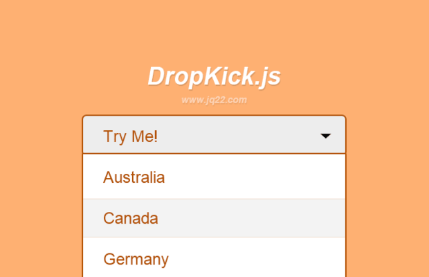 jQuery自定义拉下拉菜单插件dropkick.js