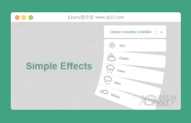 DropDown是一个简单的下拉列表效果插件。