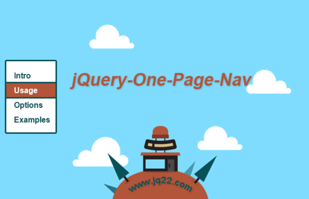jquery单页网站导航插件One Page Nav
