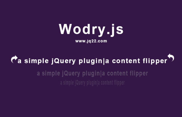 jquery文本翻转插件Wodry.js