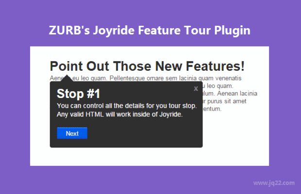 jQuery网站引导插件joyride