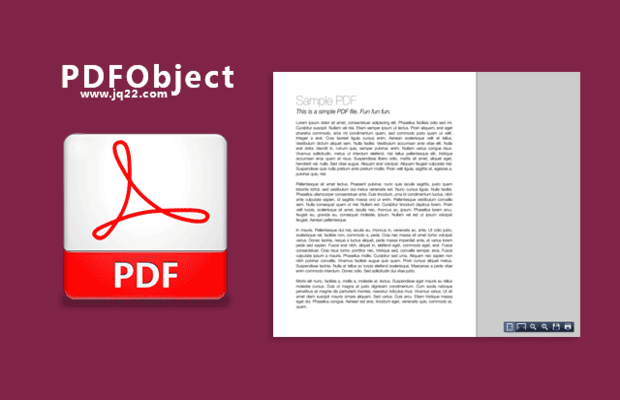 在线PDF预览插件PDFObject.js