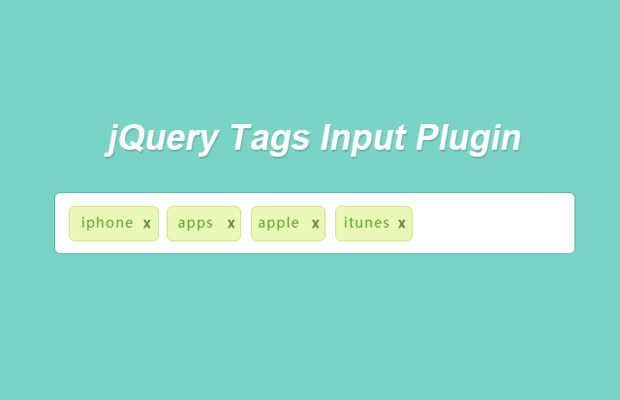 jQuery添加/删除标签插件jQuery Tags Input Plugin