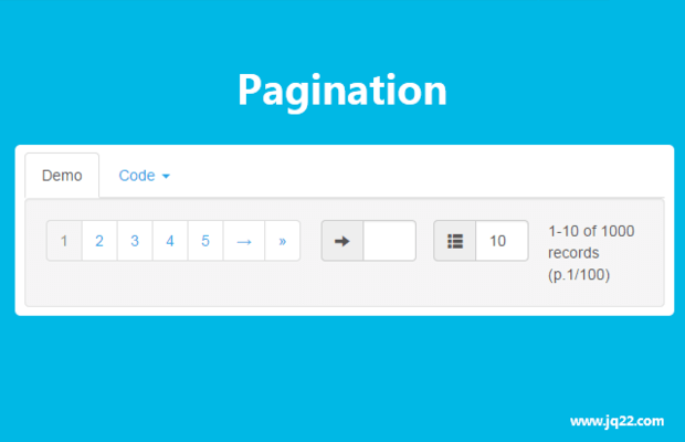 jQuery分页插件bs_pagination