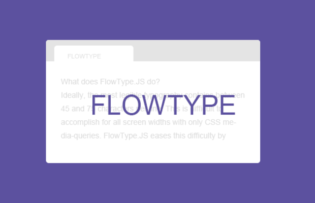 FLOWTYPE排版插件