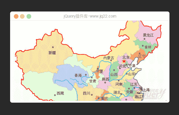 无js中国地图变色版