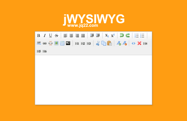 jQuery文本编辑器插件jWYSIWYG
