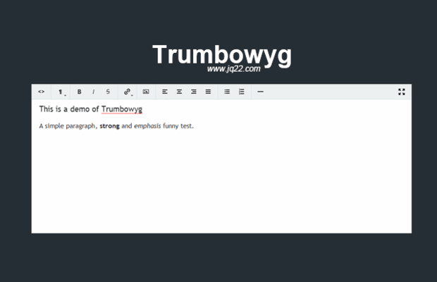 jquery轻量级文本编辑器Trumbowyg