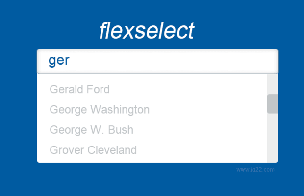 jQuery自动完成插件flexselect