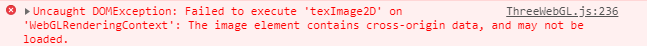 Uncaught DOMException: Failed to execute 'texImage2D' on 'WebGLRenderingContext': The image element  解决方案