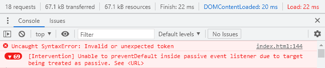 错误提示Unable to preventDefault inside passive event listener解决方法